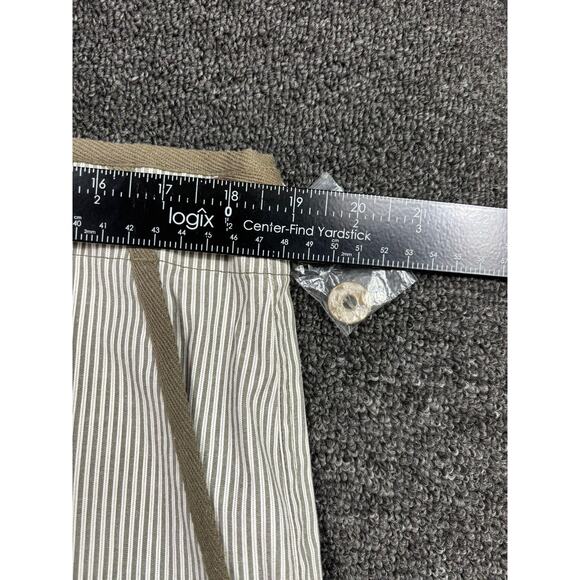 Acorn Pants Womens 16 Gray White Pinstripe Stretch Cotton Straight Leg Casual - Picture 5 of 7